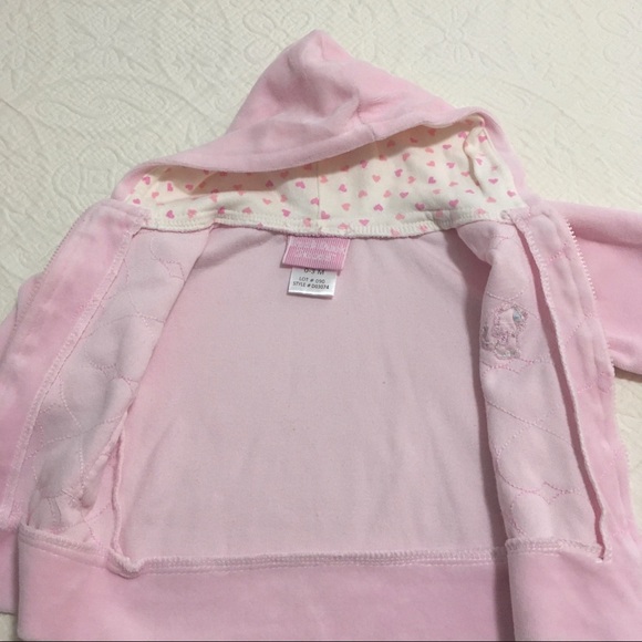 0-3m (5/$20) Pink Velour Hoodie - Picture 5 of 9